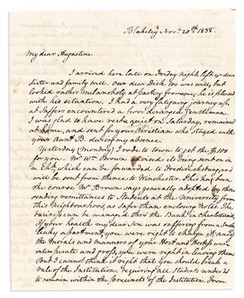(GEORGE WASHINGTON.) Group of letters to John Augustine Washington III, the last private owner of Mount Vernon.